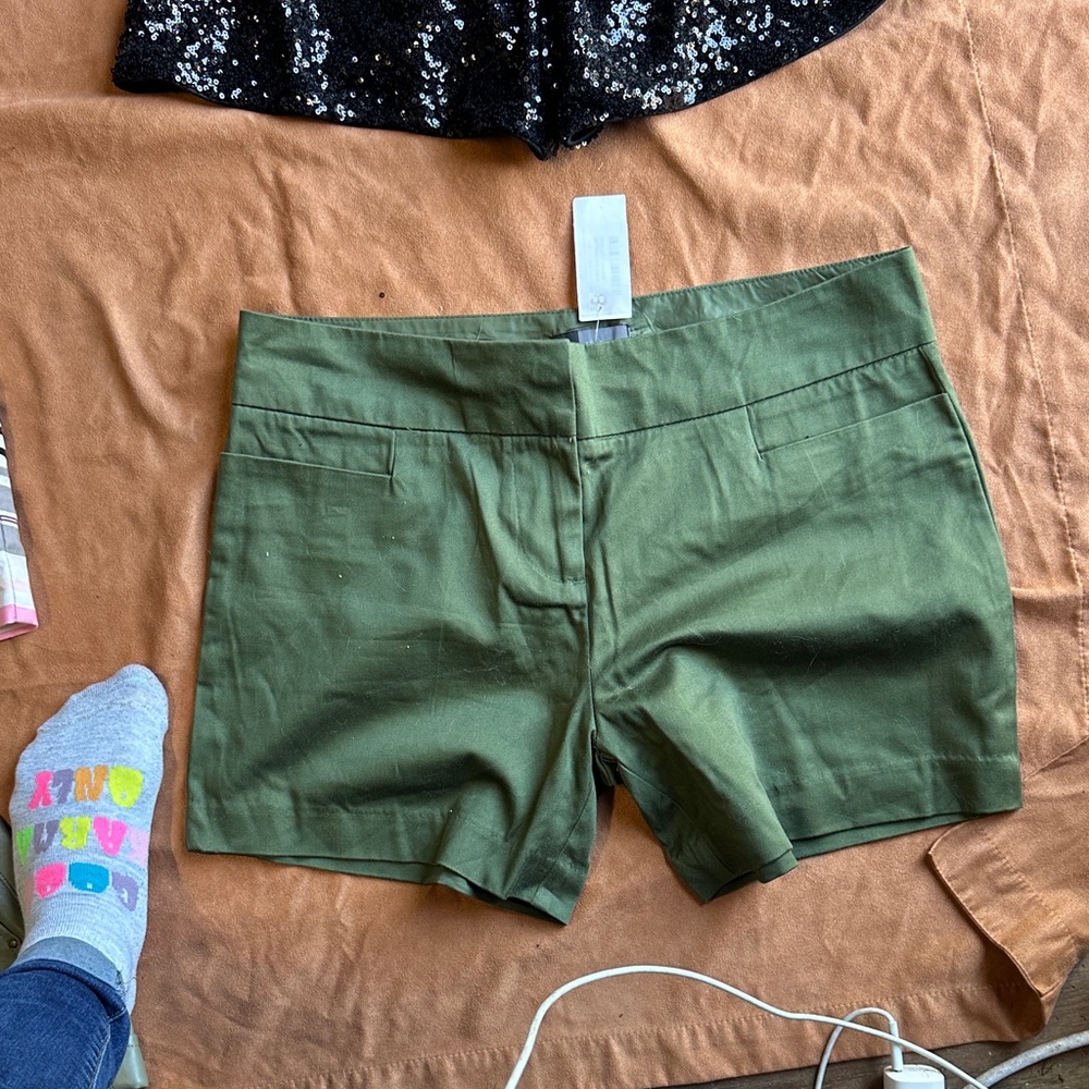 The Limited Olive Green Tailored Bermuda Shorts
